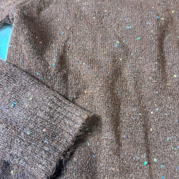 Brown Cardigan with‎ speckle colors - Picture 3 of 5